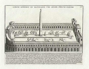 Dibujo del circo de Nerón (Pietro Santi Bartoli, 1699).