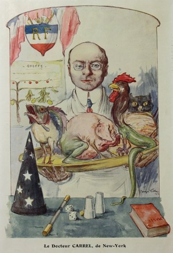 Caricatura de Alexis Carrel