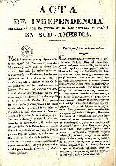 Acta de la Independencia de Tucumán