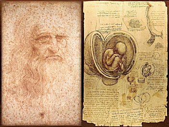 Autorretrato de Leonardo da Vinci dibujado entre 1512 y 1515 