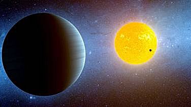 Concepción artística del sistema estelar Kepler-10 estrellas