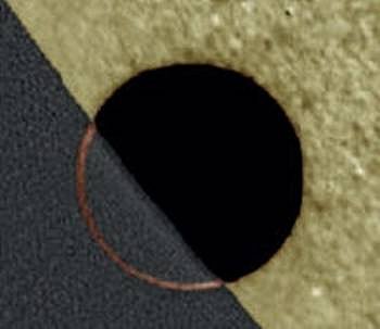 Imagen de Venus cuando acababa de ingresar a la cara del sol