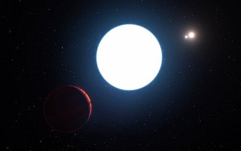 Ilustración del planeta en el sistema HD 131399. 
